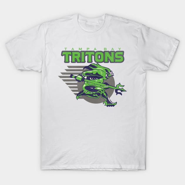 Defunct Tampa Bay Tritons Roller Hockey T-Shirt by Defunctland